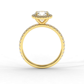 Solitaire halo serti