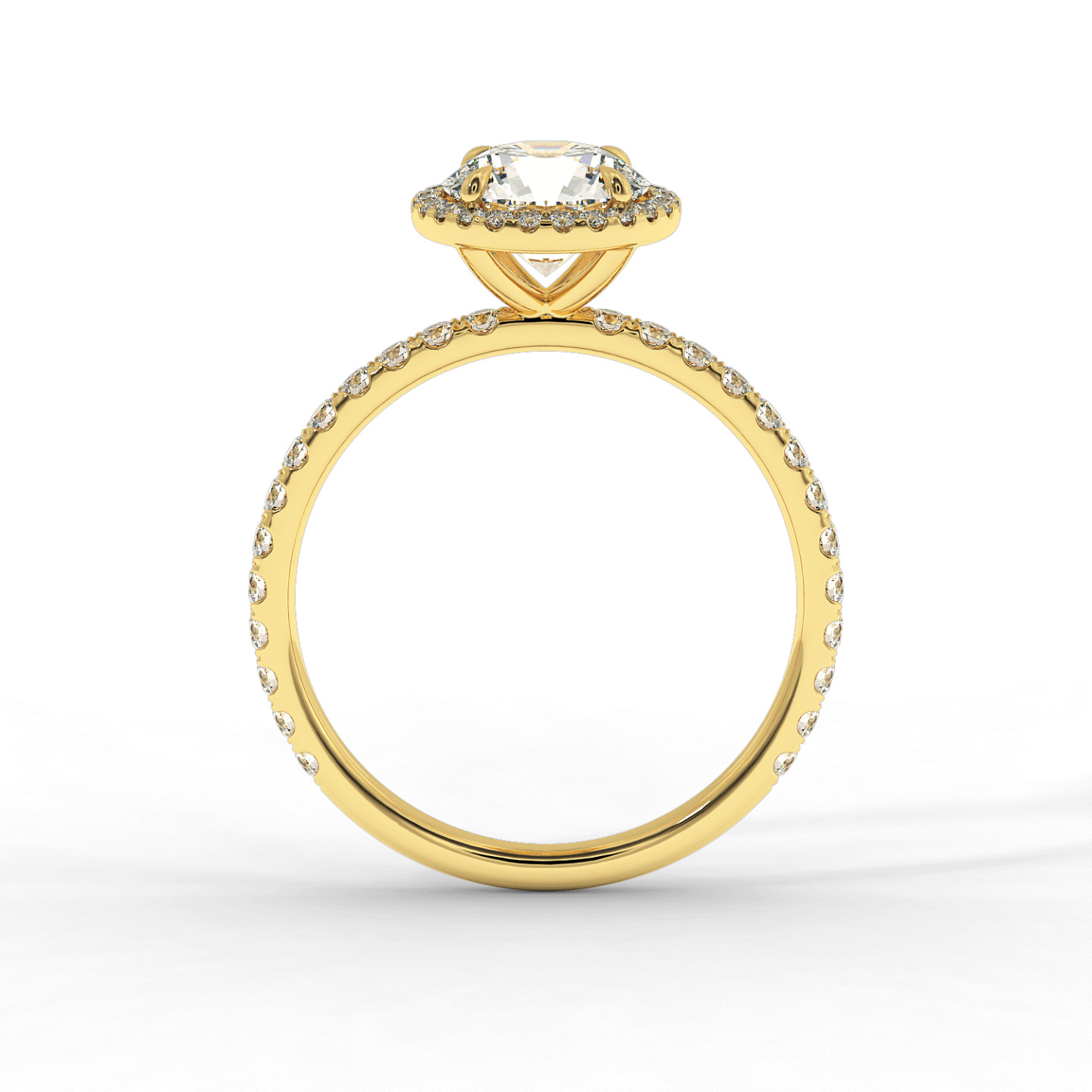 Solitaire halo serti