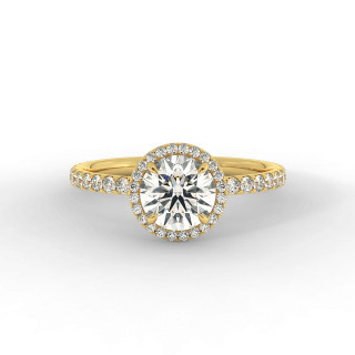 Solitaire halo serti