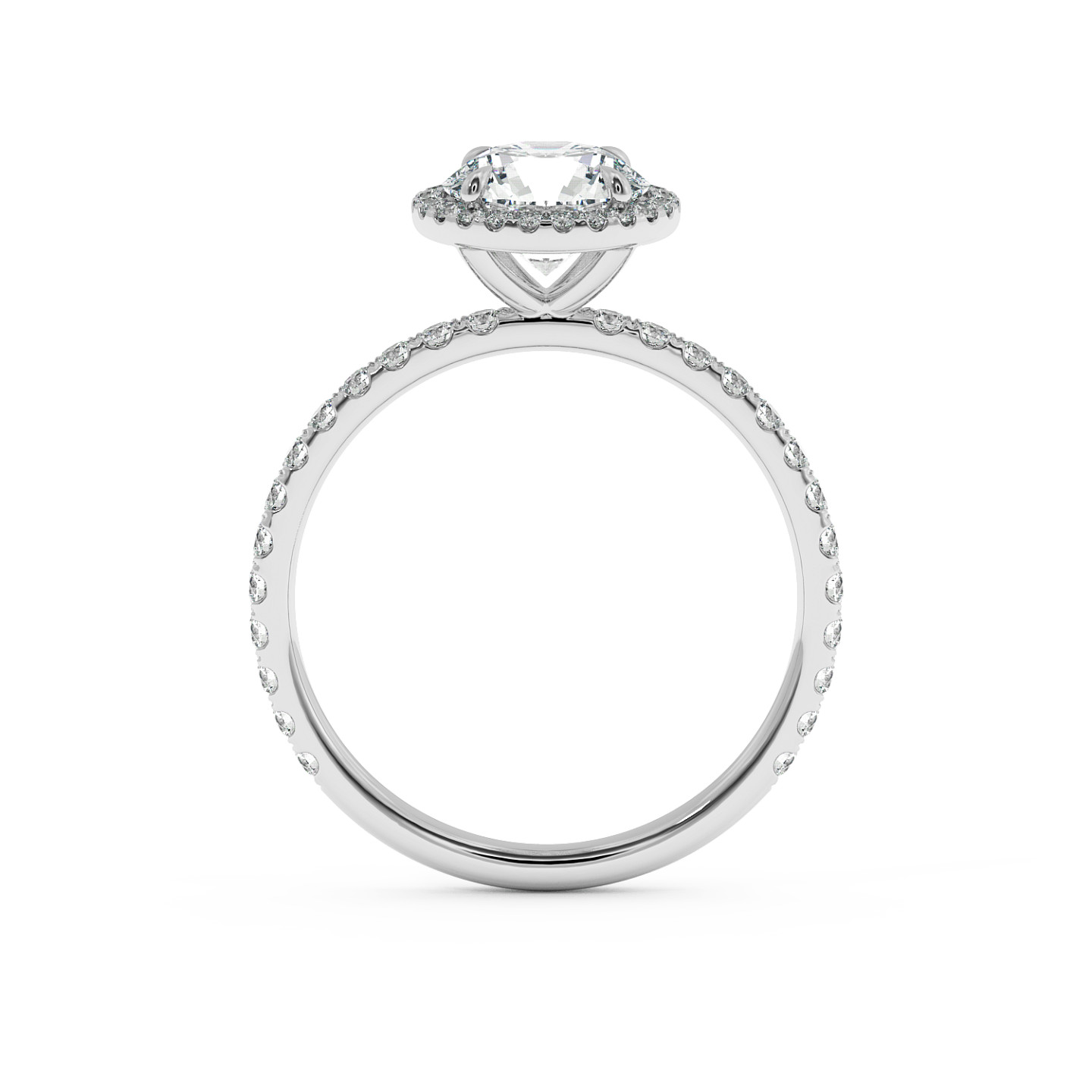 Solitaire halo serti