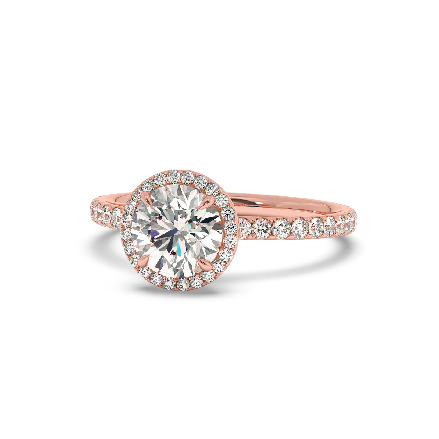 Solitaire halo serti