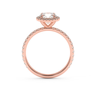 Solitaire halo serti