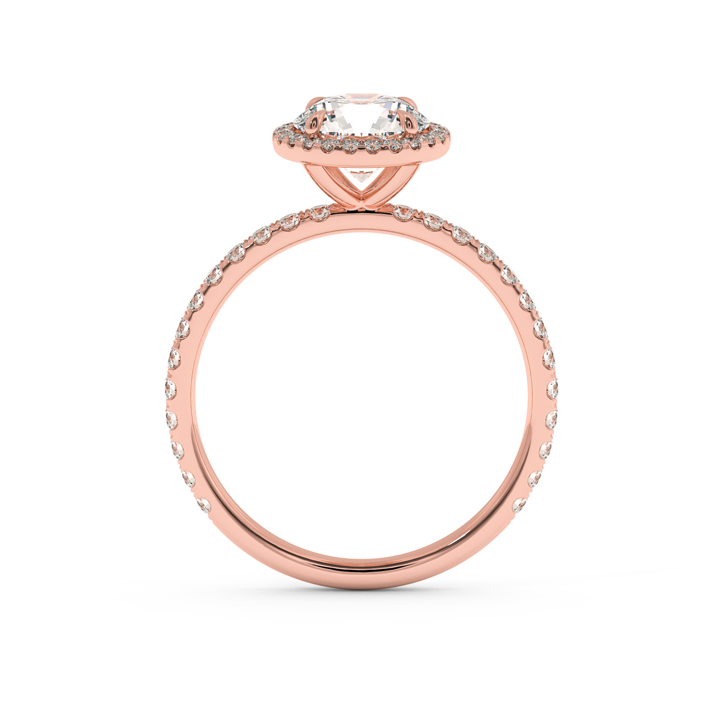 Solitaire halo serti