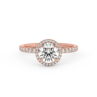 Solitaire halo serti