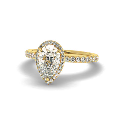 Solitaire halo serti