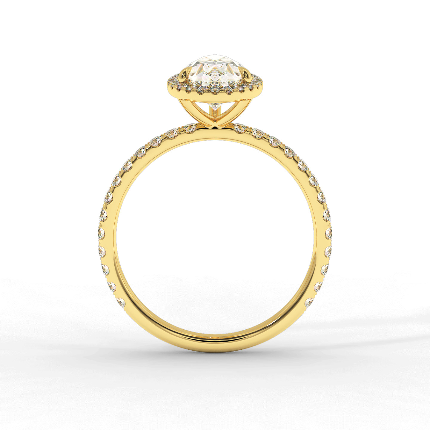 Solitaire halo serti