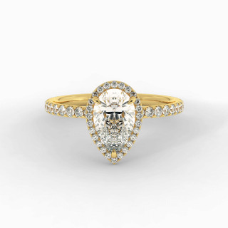 Solitaire halo serti