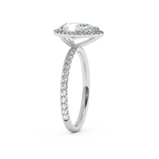 Solitaire halo serti