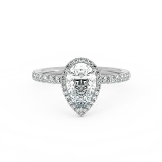 Solitaire halo serti