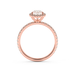 Solitaire halo serti