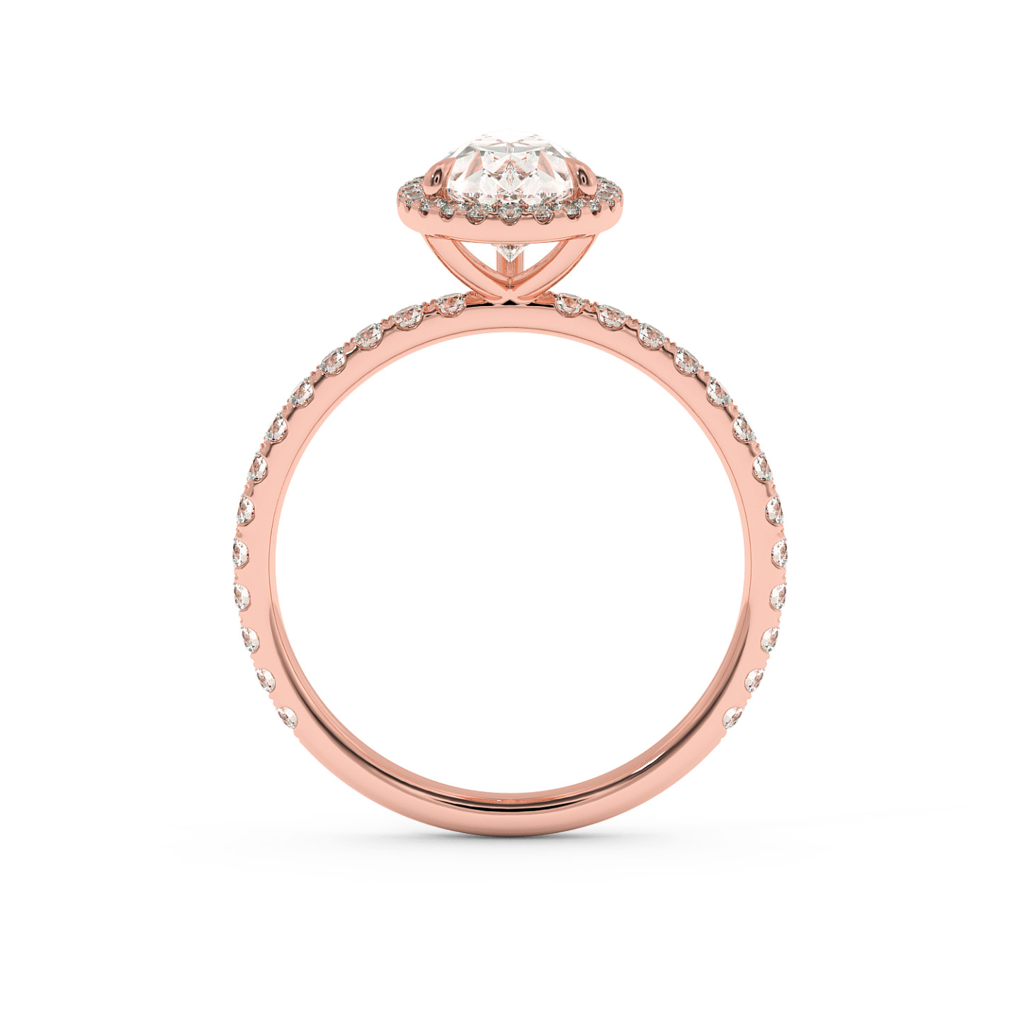 Solitaire halo serti