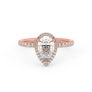 Solitaire halo serti