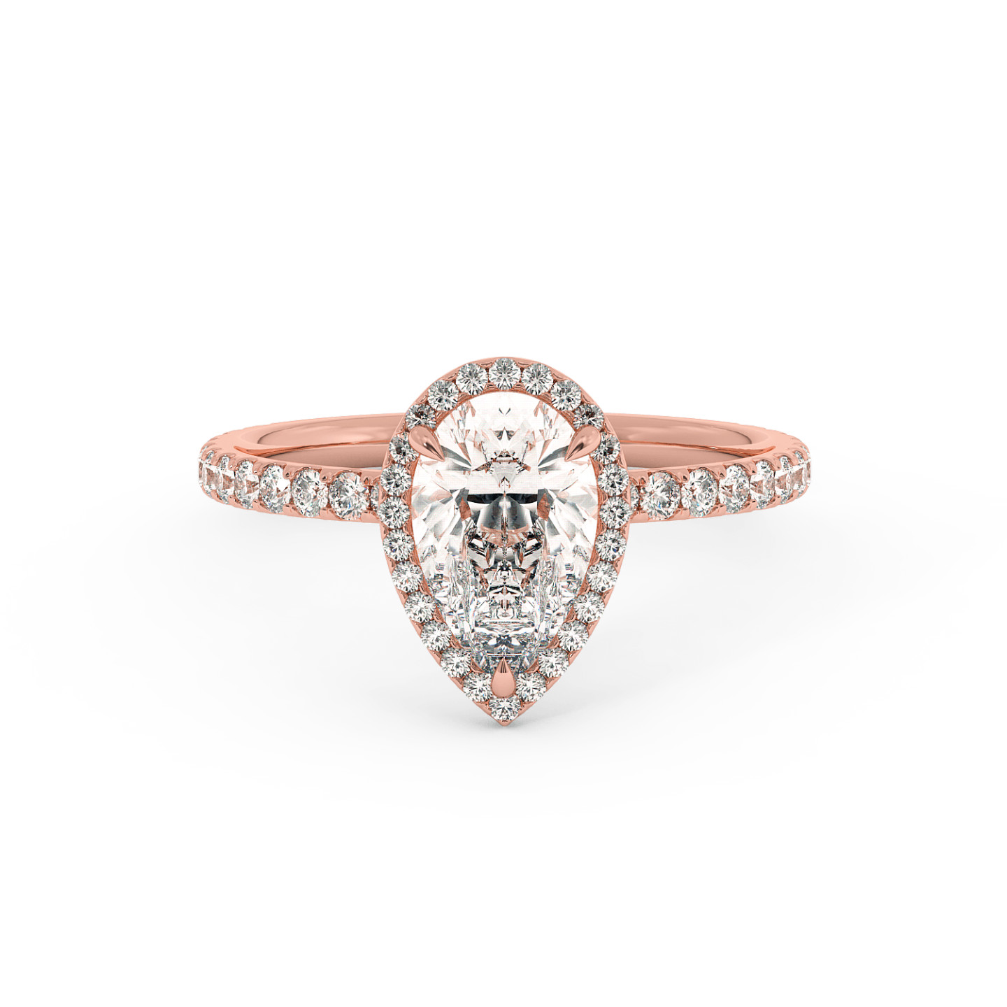 Solitaire halo serti