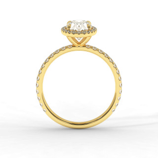 Solitaire halo serti