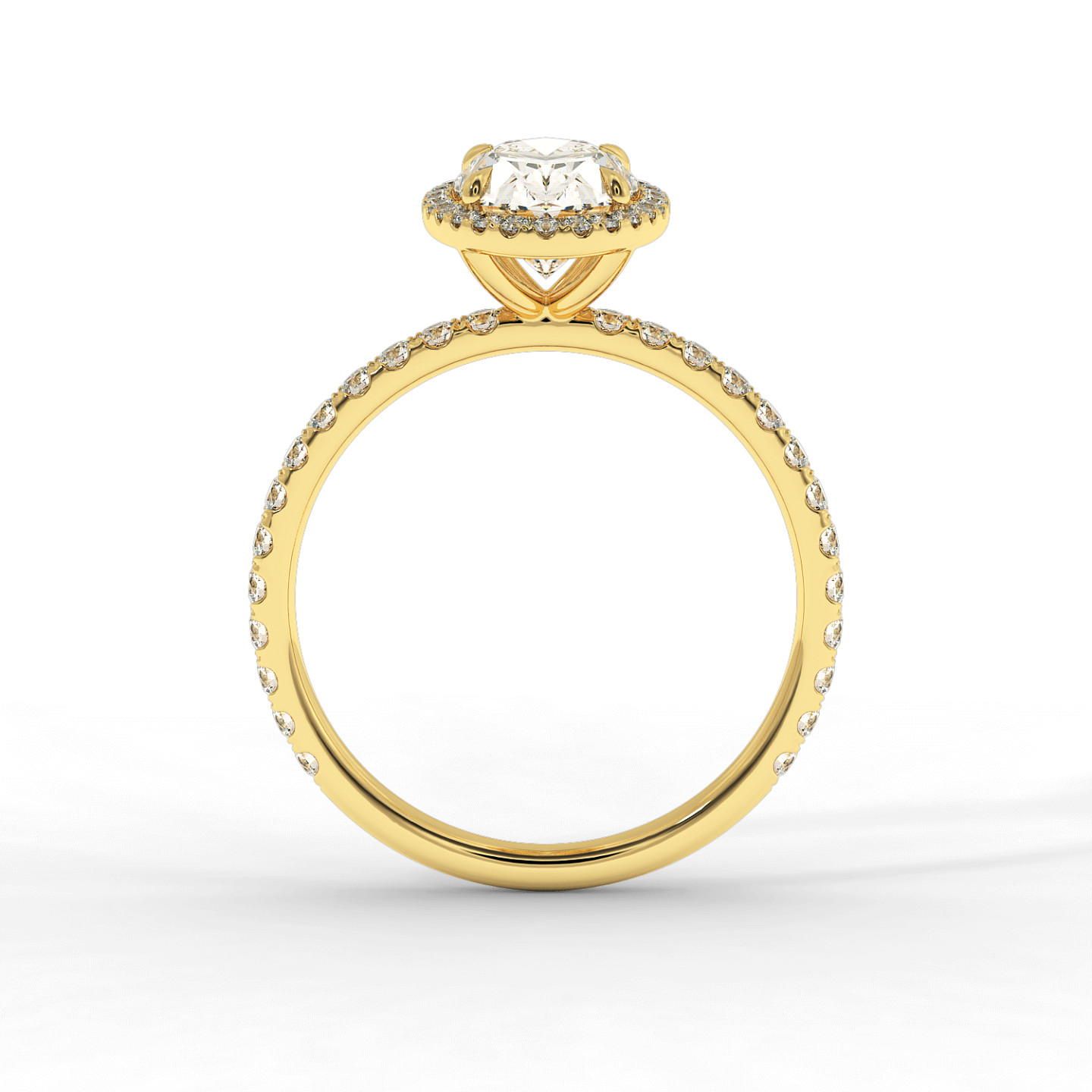 Solitaire halo serti