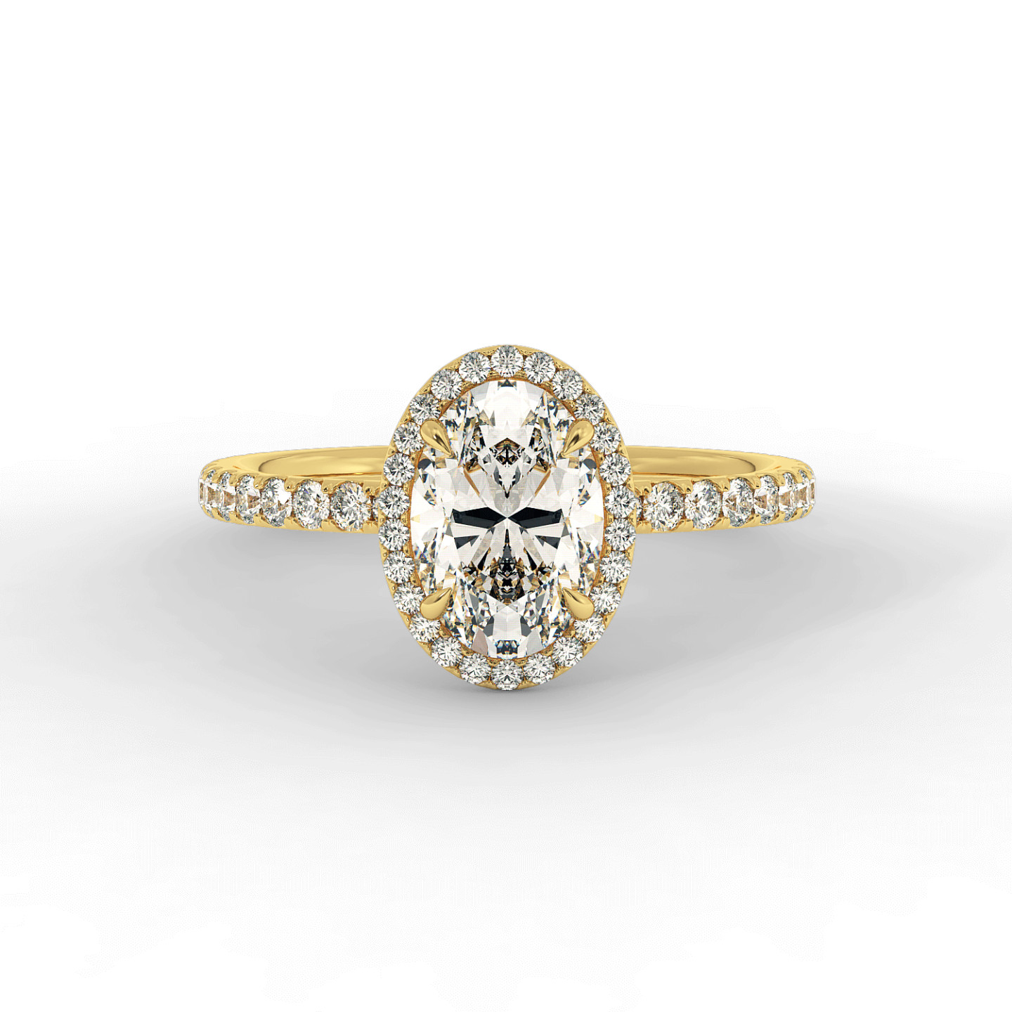 Solitaire halo serti