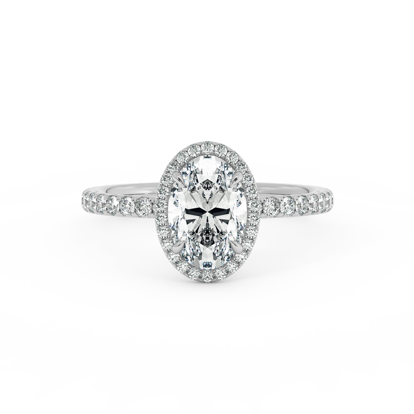 Solitaire halo serti