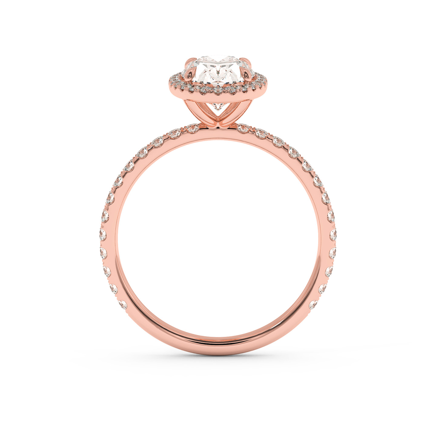 Solitaire halo serti