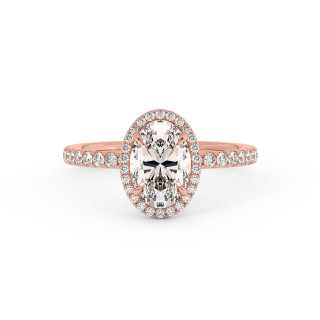 Solitaire halo serti