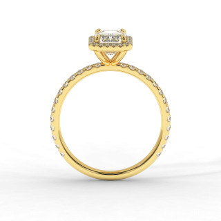 Solitaire halo serti