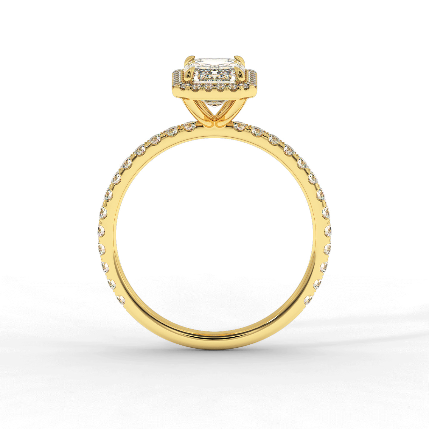 Solitaire halo serti