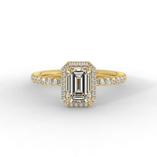 Solitaire halo serti