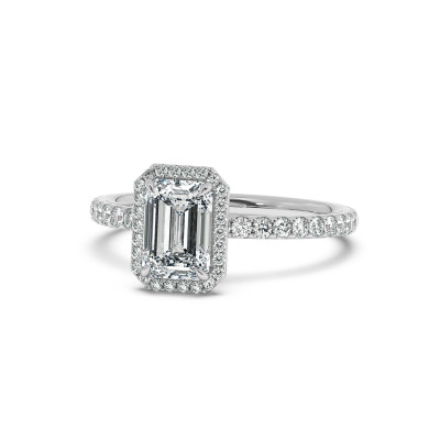 Solitaire halo serti