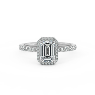 Solitaire halo serti