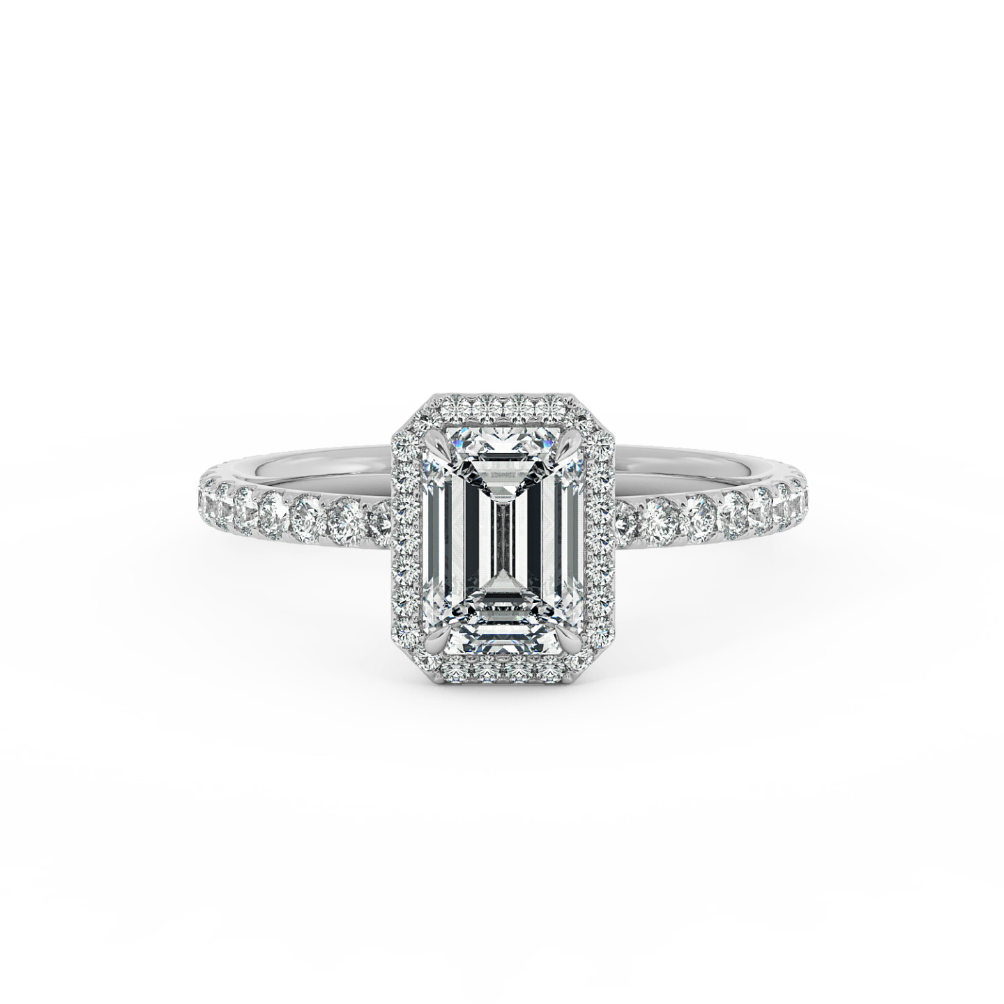 Solitaire halo serti