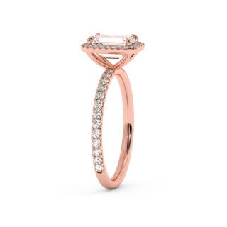 Solitaire halo serti