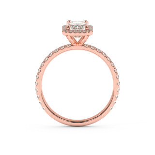 Solitaire halo serti