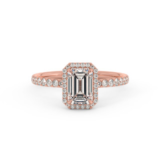 Solitaire halo serti