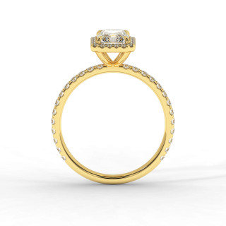 Solitaire halo serti