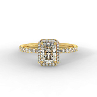 Solitaire halo serti