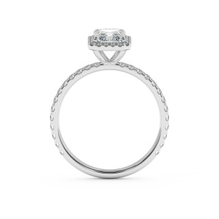 Solitaire halo serti