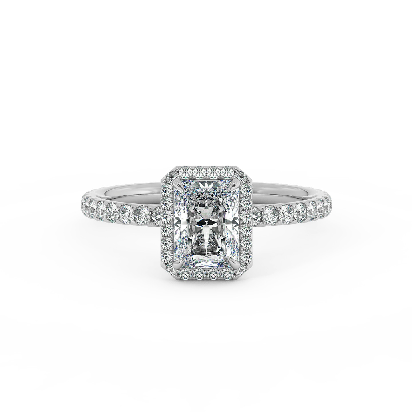 Solitaire halo serti