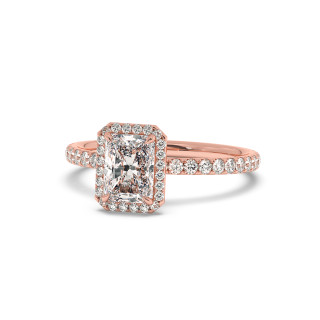 Solitaire halo serti