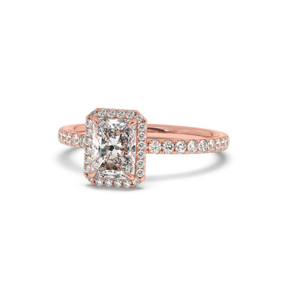 Solitaire halo serti