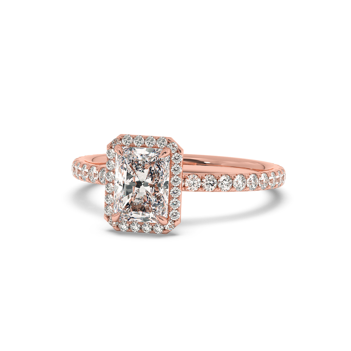 Solitaire halo serti