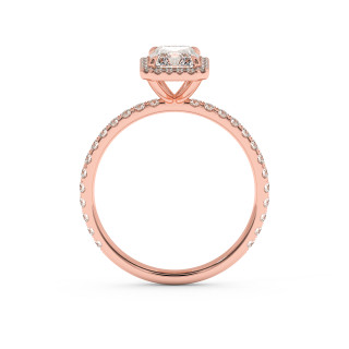 Solitaire halo serti