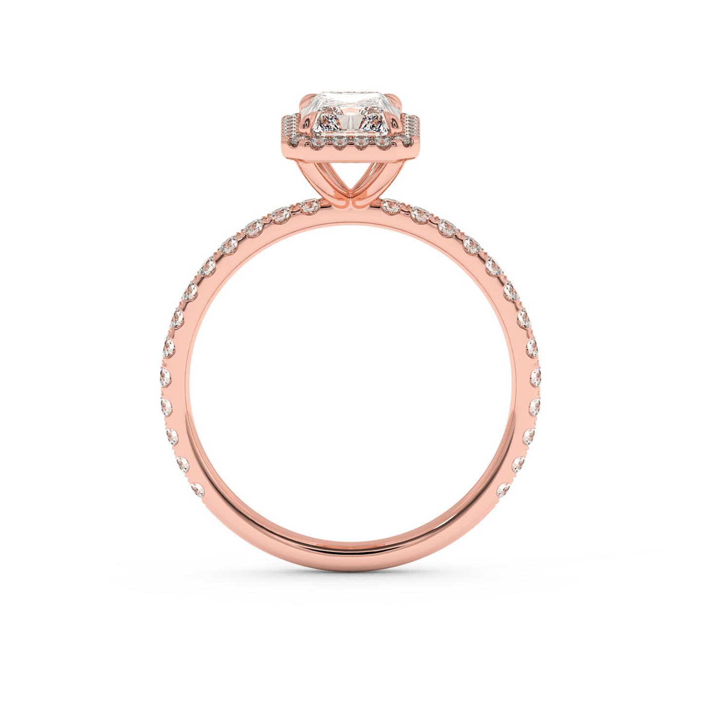 Solitaire halo serti