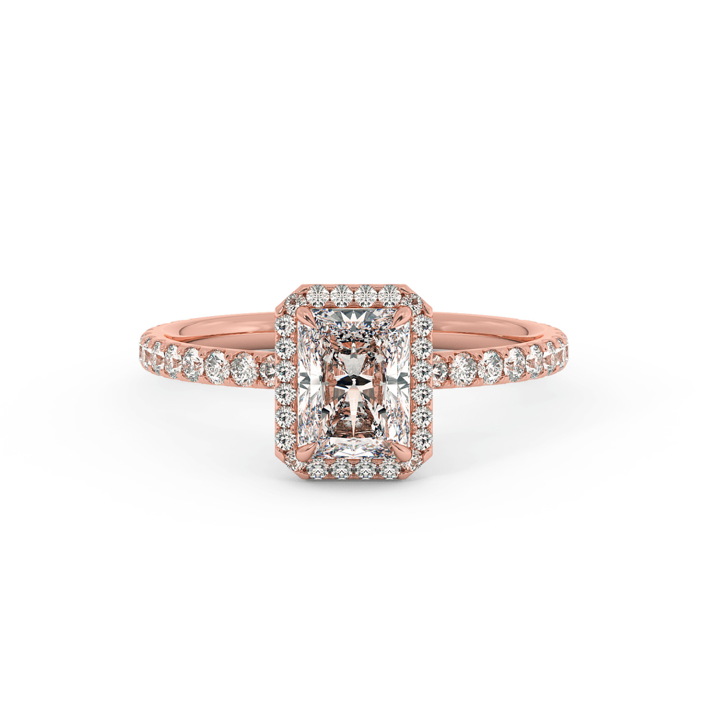 Solitaire halo serti