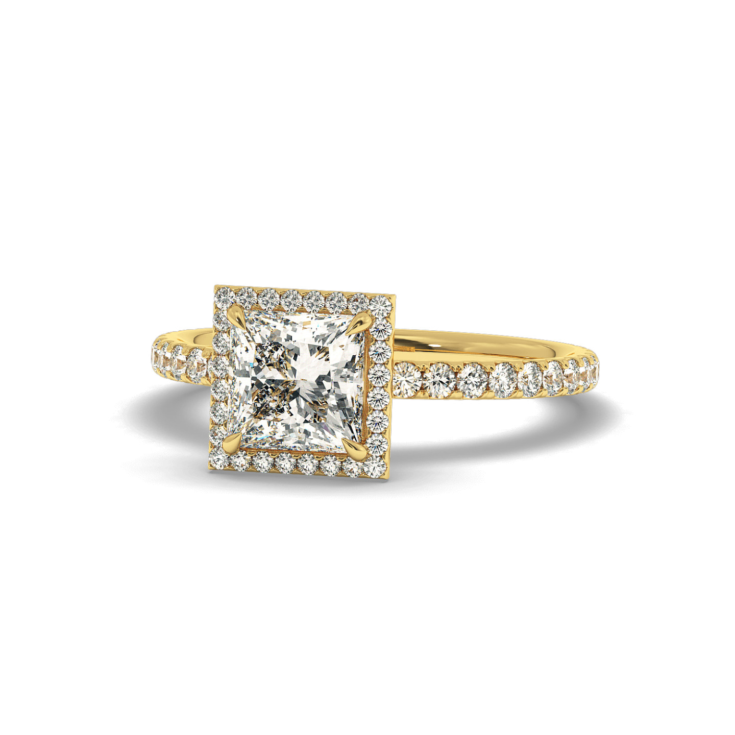 Solitaire halo serti