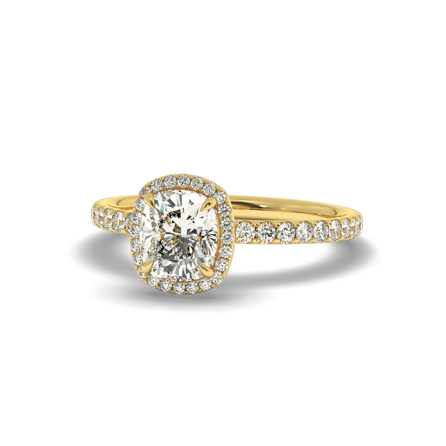 Solitaire halo serti