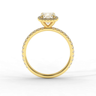 Solitaire halo serti