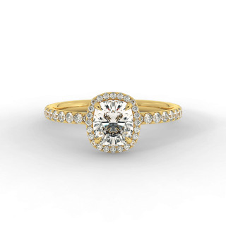 Solitaire halo serti