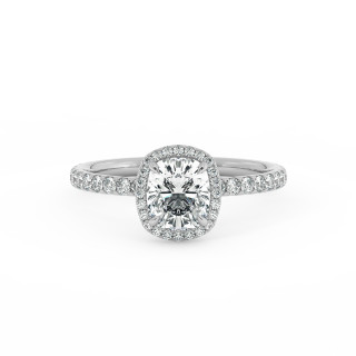 Solitaire halo serti