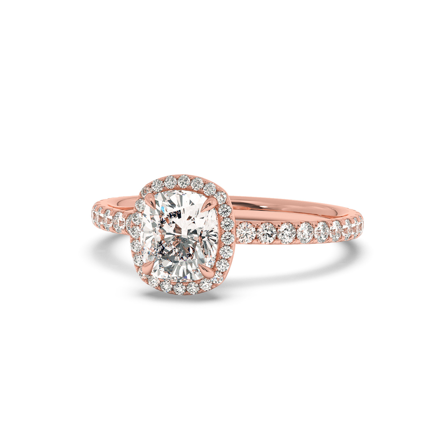 Solitaire halo serti