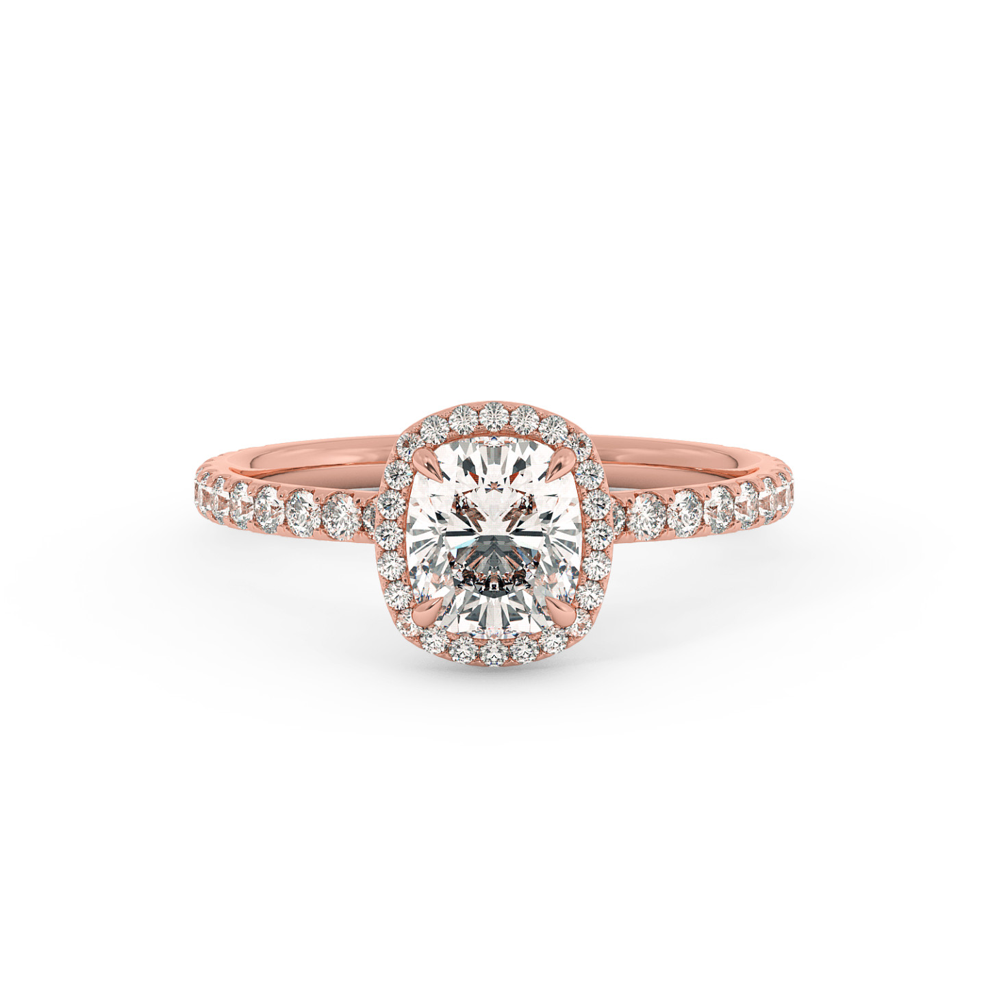 Solitaire halo serti