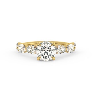 Solitaire serti oval